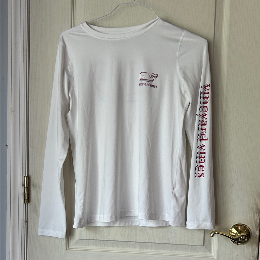 Vineyard Vines Women’s Long Sleeve Shirt with Red, White and Blue accents